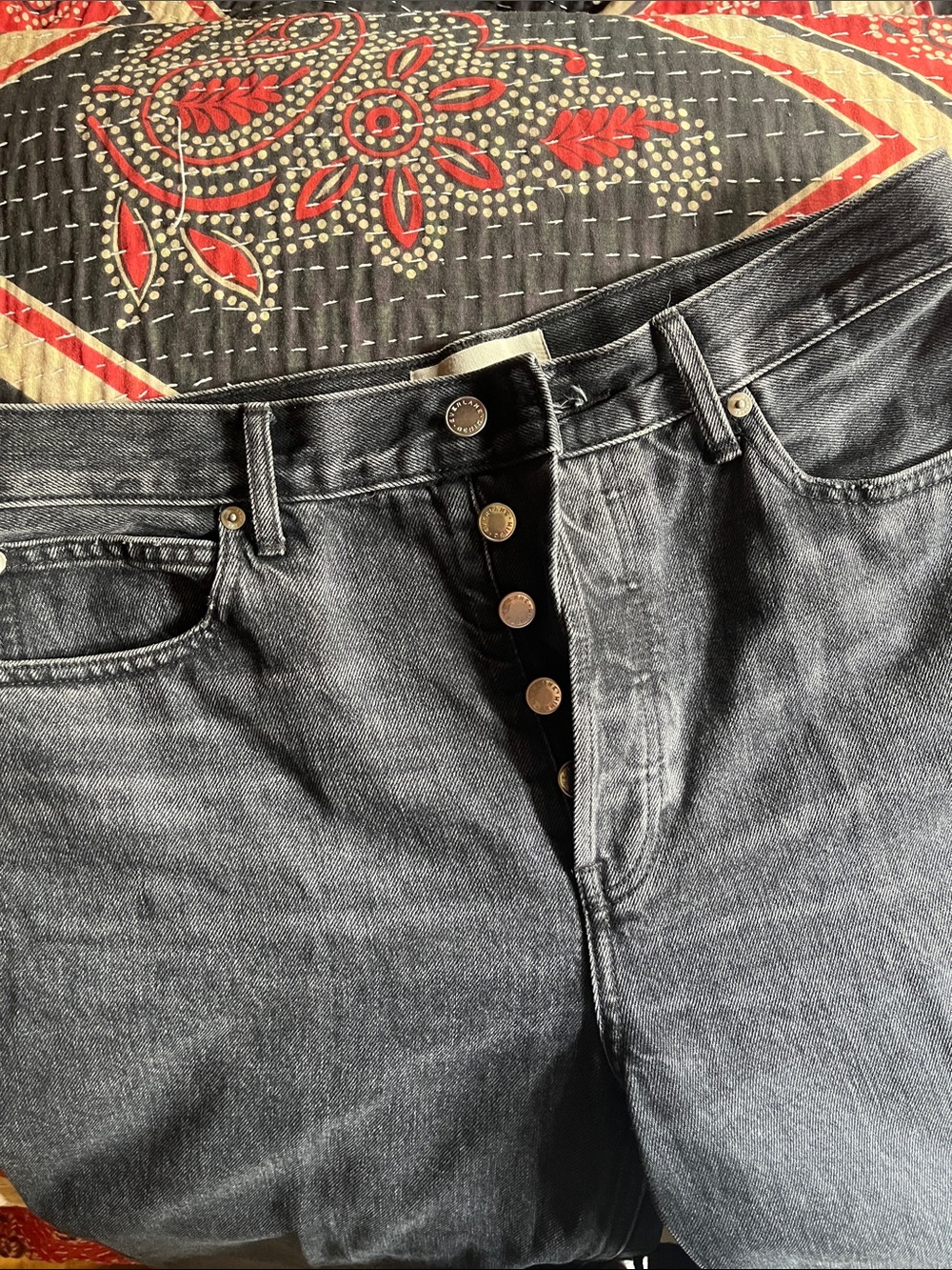 Straight Leg slight taper black jeans